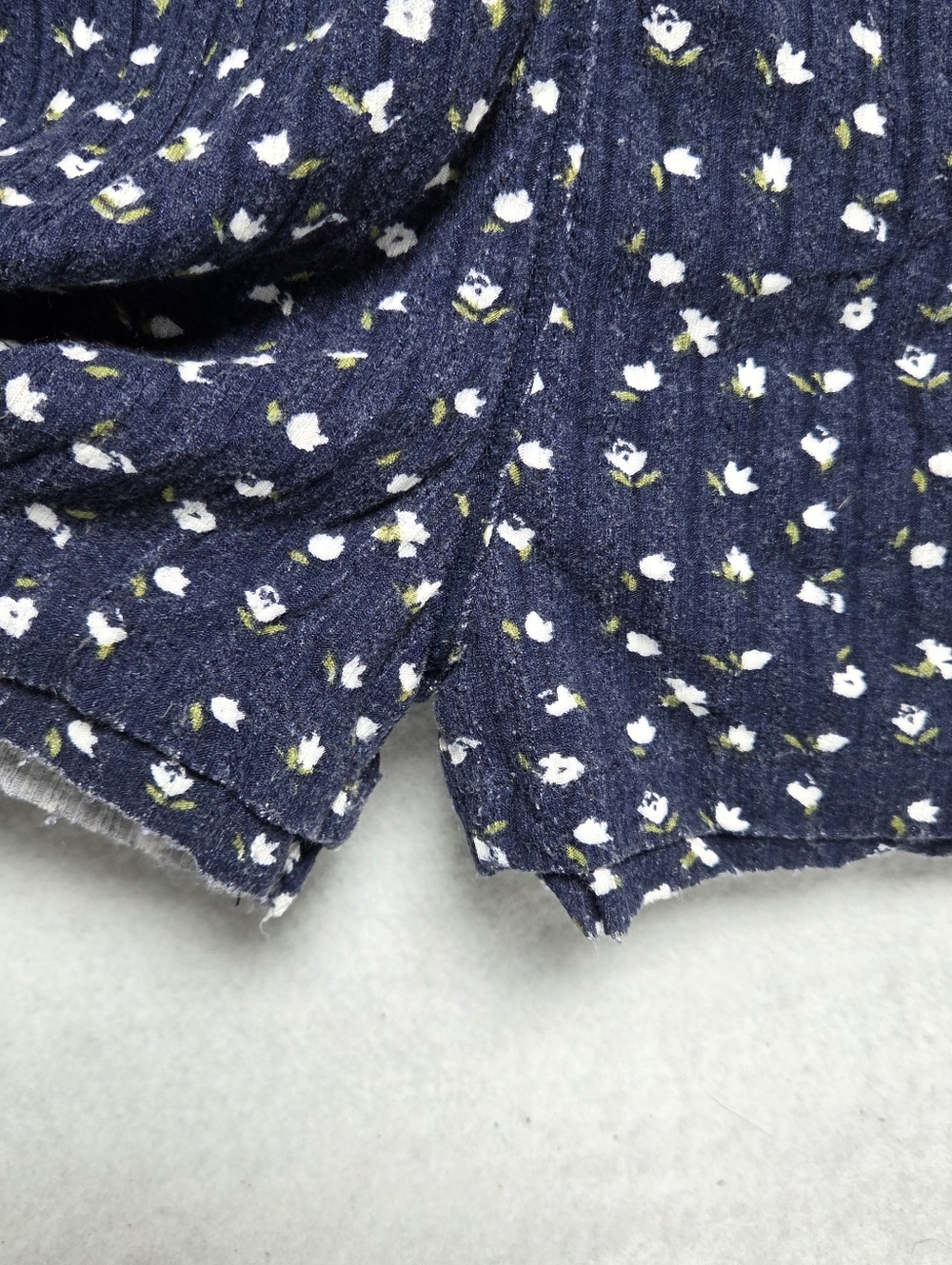 Free People Navy Floral L Thumbhole Romper PJ | Soft Girl Boho Coquette Lounge - Picture 4 of 12